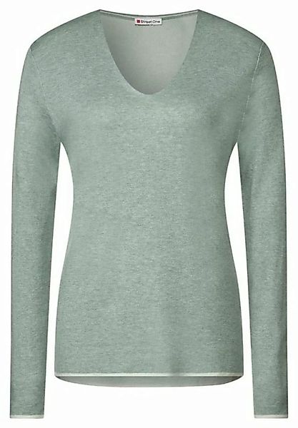 STREET ONE Sweatshirt LTD QR v-neck doubleface sweat günstig online kaufen