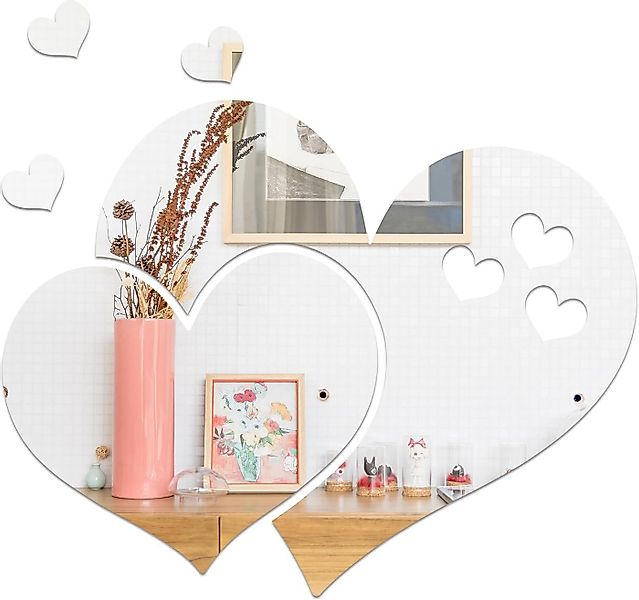 Coonoor 3D-Wandtattoo Spiegel Wandaufkleber 10 Stücke/2 Satz, 3D Kristall D günstig online kaufen