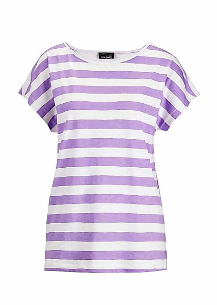 GOLDNER Kurzarmshirt "Kurzgröße Modisches Blockstreifen-Oberteil" Verlänger günstig online kaufen