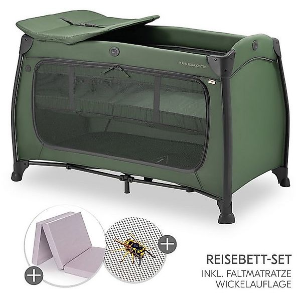 Hauck Baby-Reisebett Play'n Relax Center - Dark Green, Babyreisebett mit Ma günstig online kaufen