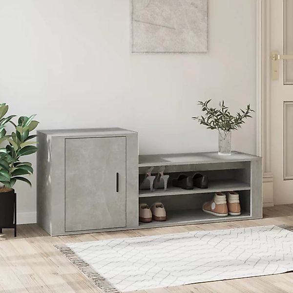 Vidaxl Schuhschrank Betongrau 130x35x54 Cm Holzwerkstoff günstig online kaufen