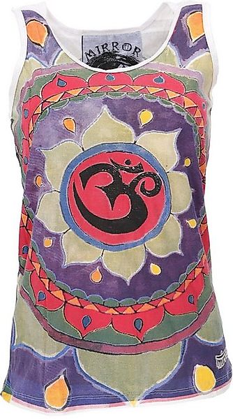 Guru-Shop T-Shirt Mirror Tank Top, Yoga-Top - Mandala OM/weiß alternative B günstig online kaufen