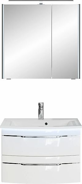 Saphir Badmöbel-Set "Serie 7045 2-teilig Mineralmarmor-Waschtisch mit LED-S günstig online kaufen