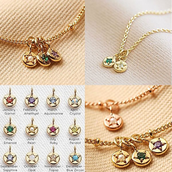 GOLDEN Kette mit Anhänger Personalisierte Geburtsstein günstig online kaufen