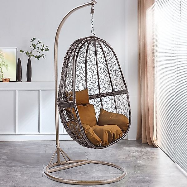 RAMROXX Hängesessel Fun XL Polyrattan Korb günstig online kaufen