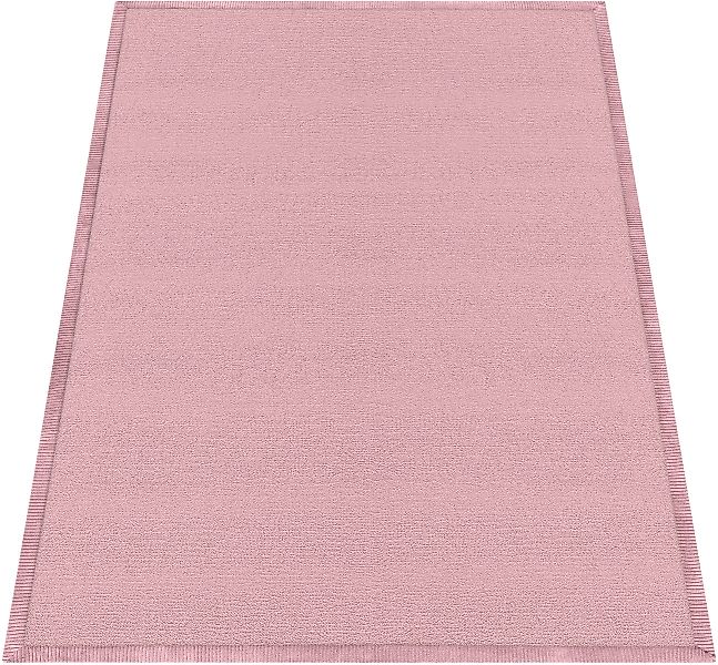 Paco Home Teppich "Tatami 475" rechteckig 24 mm Höhe Kurzflor, Uni-Farben, günstig online kaufen