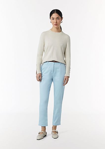 Comma 7/8-Hose Chino-Hose mit Gürtel günstig online kaufen