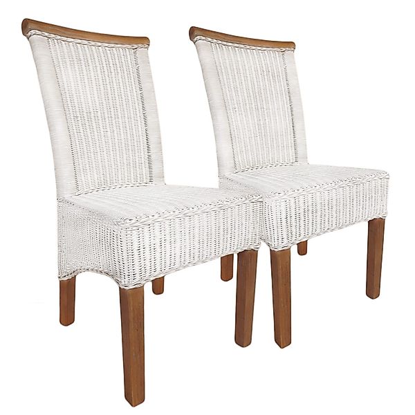 Amagohome Rattanstuhl Esszimmer Stühle Set Rattanstühle günstig online kaufen