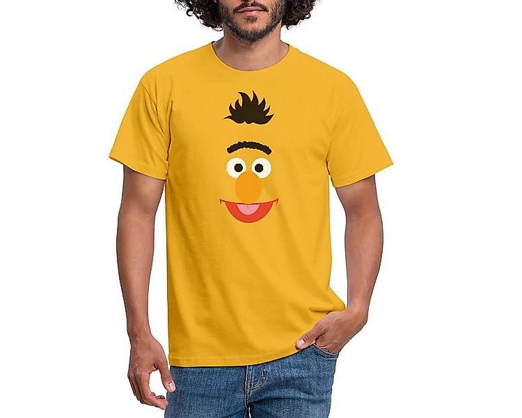 Spreadshirt T-Shirt Sesamstraße Bert Kostüm Gesicht Männer T-Shirt (1-tlg) günstig online kaufen