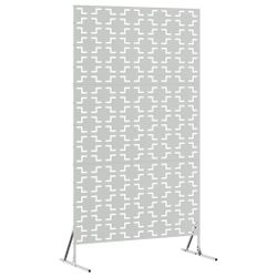 vidaXL Gartenzaun Sichtschutz Grau Stahl, (1-St) günstig online kaufen
