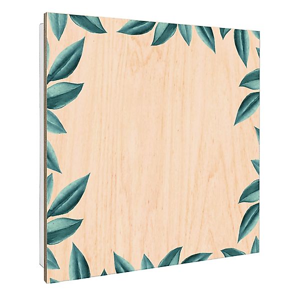 Banjado Schlüsselkasten mit Holzfront 30x30cm Weiß Scharnier Links 50 Haken günstig online kaufen