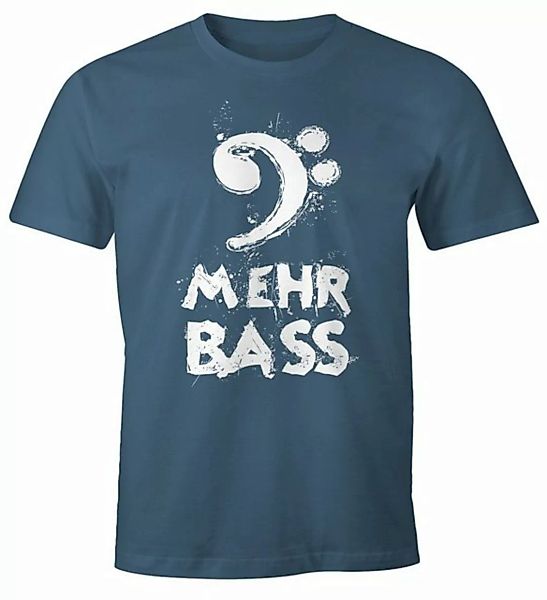 MoonWorks Print-Shirt Herren T-Shirt Mehr Bass Musik Party Moonworks® mit P günstig online kaufen