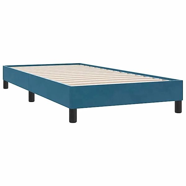 vidaXL Bettgestell Ohne Matratze Dunkelblau 80x220 cm Samt 4101383 günstig online kaufen