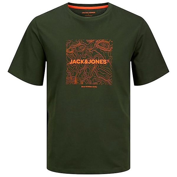 Jack & Jones Rundhalsshirt Große Größen Herren T-Shirt Logo-Frontprint JJLI günstig online kaufen