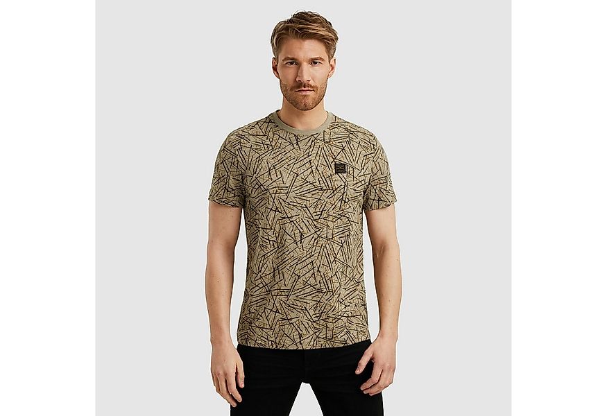 PME LEGEND T-Shirt Short sleeve r-neck slub jersey aop Allover-Druck mit Lo günstig online kaufen