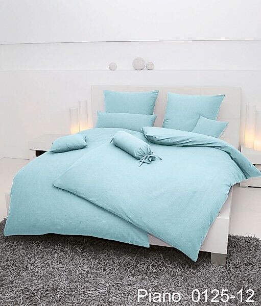 Janine Janine Mako-Soft-Seersucker Bettwäsche PIANO 0125 kristallblau Größe günstig online kaufen