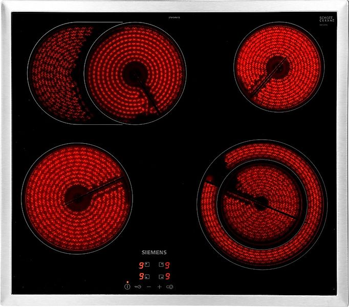 SIEMENS Elektro-Kochfeld von SCHOTT CERAN "ET645HN17E" touchControl Funktio günstig online kaufen