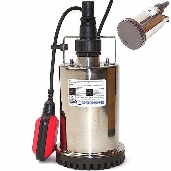 Apex Tauchpumpe Edelstahl Flachsaugerpumpe Tauchpumpe 550W günstig online kaufen