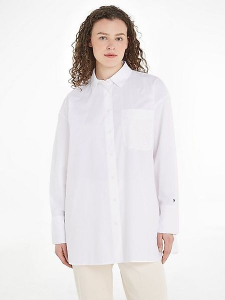 Tommy Hilfiger Hemdbluse "MD ESSENTIAL LOOSE FIT SHIRT", mit Logostickerei günstig online kaufen