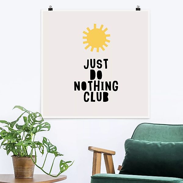 Poster Do Nothing Club Gelb günstig online kaufen