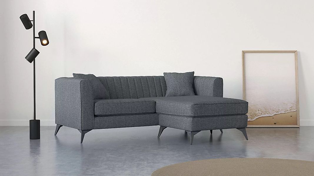 Places of Style Ecksofa »MATTHEW L-Form ideal für kleine Räume, Maße B/T/H: günstig online kaufen