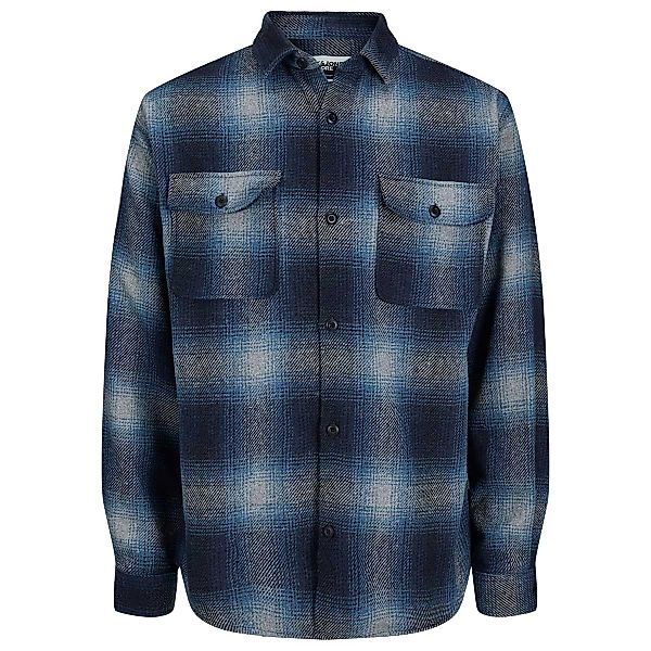 Jack&Jones Hemdjacke aus Wollmischung Farbe blau Größe: 3XL günstig online kaufen
