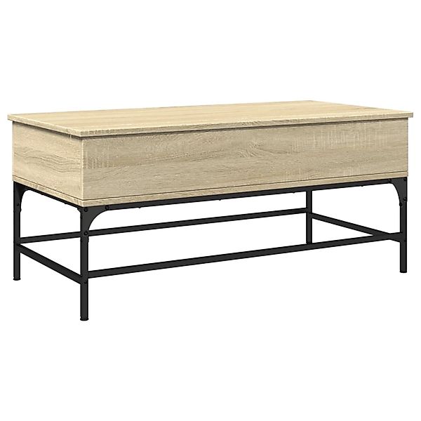 vidaXL Couchtisch Sonoma-Eiche 100x50x45 cm Holzwerkstoff und Metall 845397 günstig online kaufen