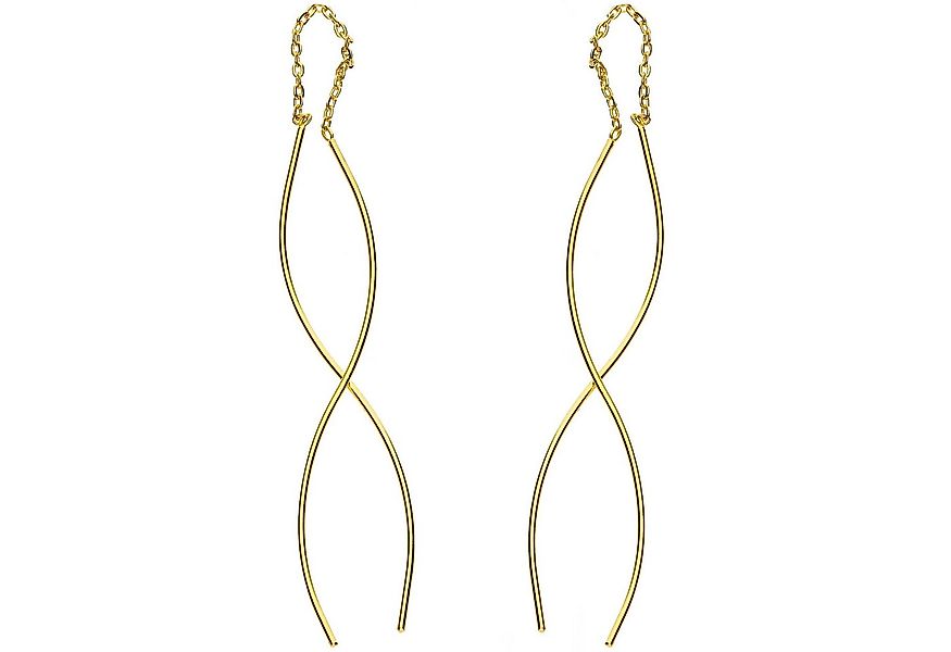 LÖB Paar Ohrhänger Durchzieher 925 Silber Gold vergoldet Spirale Ohrringe H günstig online kaufen