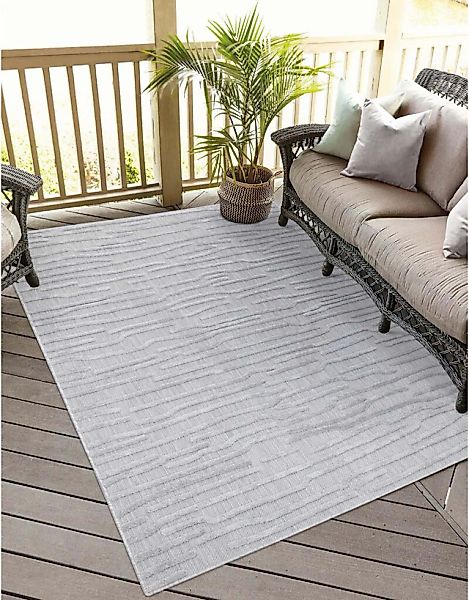 Carpet City Teppich "In-& Outdoorteppich Santorini 450, 3D-Effekt, Gestreif günstig online kaufen