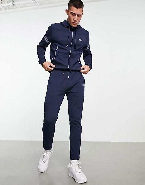 BOSS – Athleisure – Trainingsanzug in Marineblau günstig online kaufen