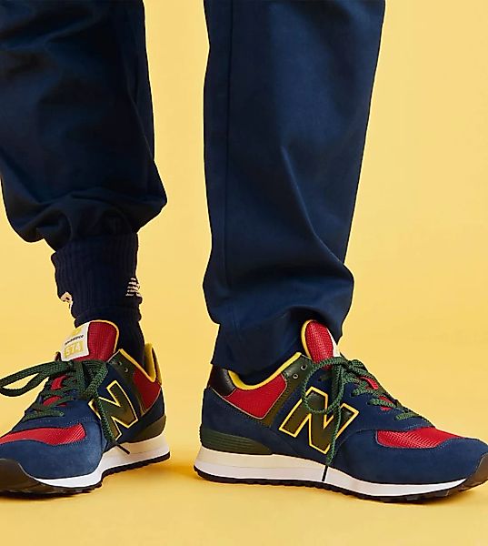 New Balance – 574 – Sneaker in Marine und Rot – exklusiv bei ASOS-Navy günstig online kaufen