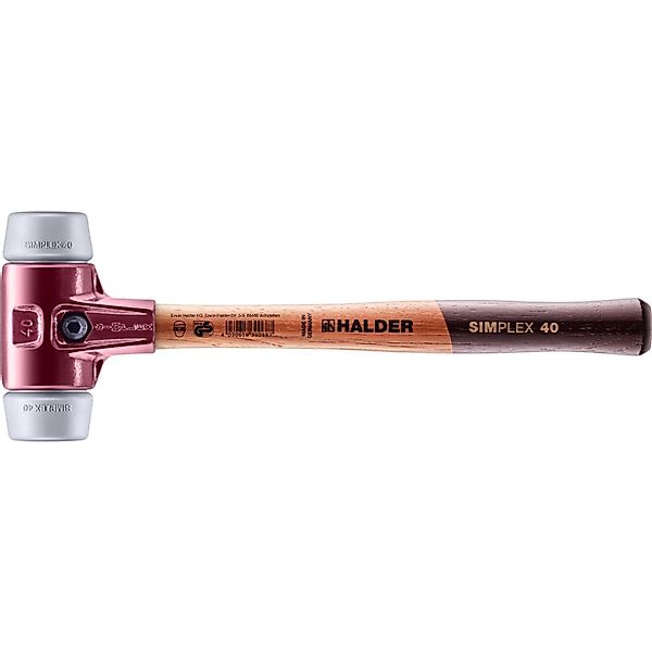 Halder Simplex Schonhammer Ø 40 mm TPE-mid Grau mit Tempergussgehäuse günstig online kaufen