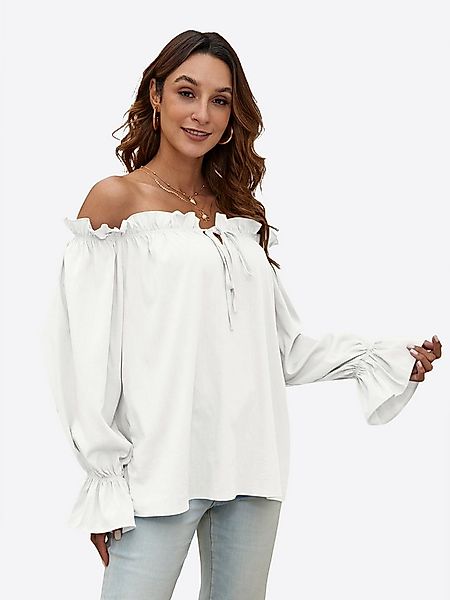 Imily Bela Langarmbluse Damen Schulterfreie Oberteile (Packung, 1-tlg., 1pe günstig online kaufen