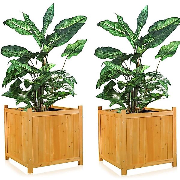 Feel2Home Blumentopf 50x50cm Blumenkübel Holz Pflanzkasten günstig online kaufen