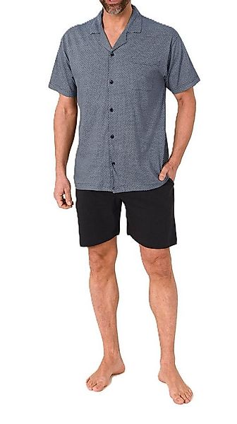 Normann Pyjama Herren Kurzarm Schlafanzug Shorty zum durchknöpfen, auch in günstig online kaufen