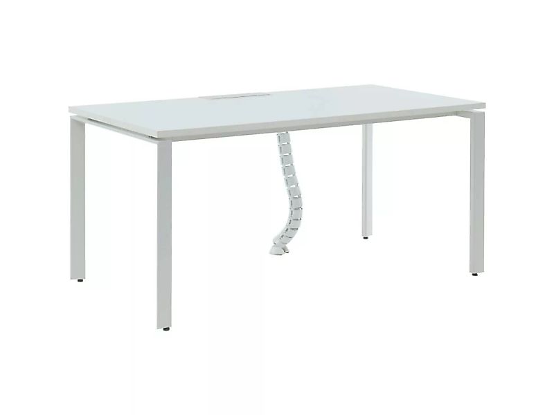 Schreibtisch für 1 Person - L. 160 cm - Weiß - DOWNTOWN günstig online kaufen
