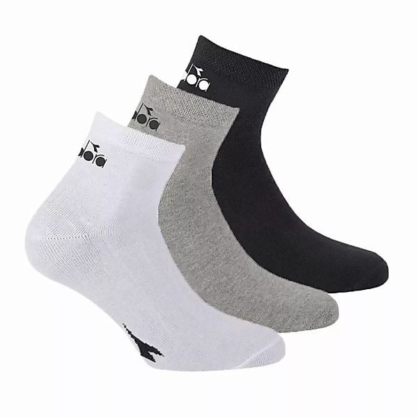 Diadora Unisex Socken - 3er Pack, Quarter, Logo Mehrfarbig 35-38 günstig online kaufen
