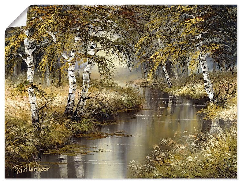 Artland Wandbild »Kanal tief im Wald« Wald 1 Stk. tlg. als Leinwandbild, Po günstig online kaufen