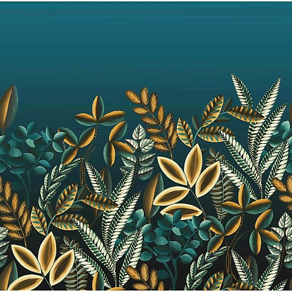 Rasch Digitaltapete Florentine III 485776 Tropical Petrol 3x3 m günstig online kaufen