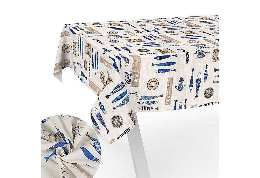 ANRO Tischdecke aus Stoff mit Exclusivem Motiv wasserabweisend Tischtuch Ti günstig online kaufen