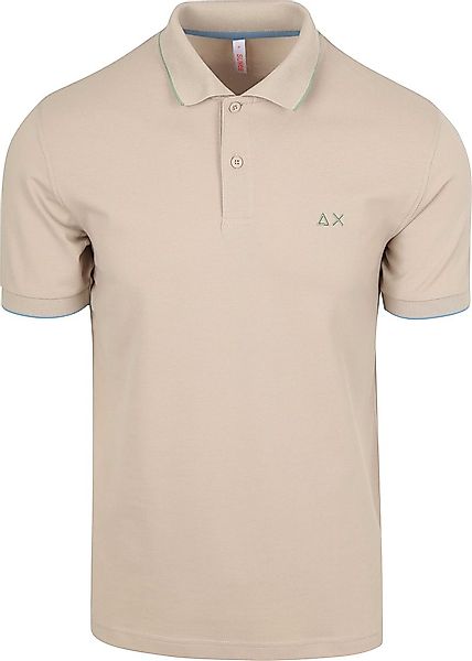 Sun68 Poloshirt Small Stripe Collar Greige - Größe XXL günstig online kaufen