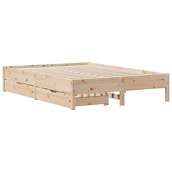 vidaXL Massivholzbett ohne Matratze 140x190 cm Kiefernholz 3301722 günstig online kaufen