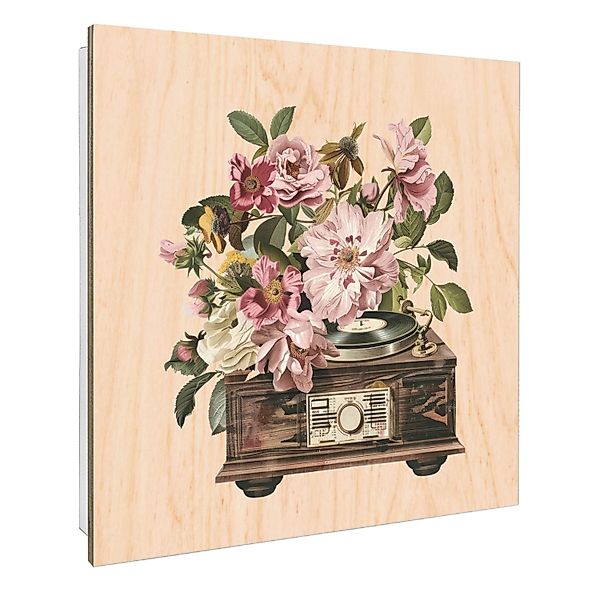 Banjado Großer Schlüsselbox Holz 30x30cm Weiß Scharnier Rechts 50 Haken Sch günstig online kaufen