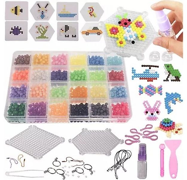 KRUZZEL Perlenarmband Set Wasserperlen-Set mit Vorlagen und Mustern für end günstig online kaufen