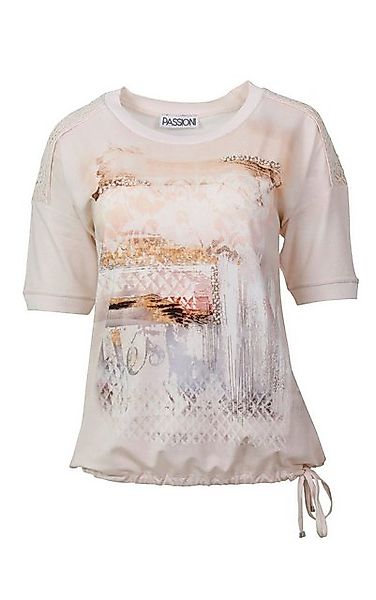 Passioni Print-Shirt T-Shirt mit Frontdruck in Rosa T-Shirt mit Print günstig online kaufen