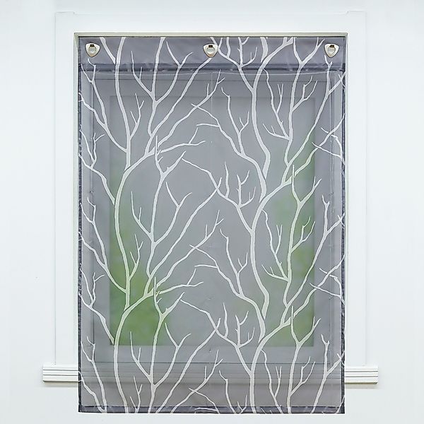 Joyswahl Raffrollo Tatjane, mit Hakenaufhängung, Voile Ösenrollo ohne Bohre günstig online kaufen