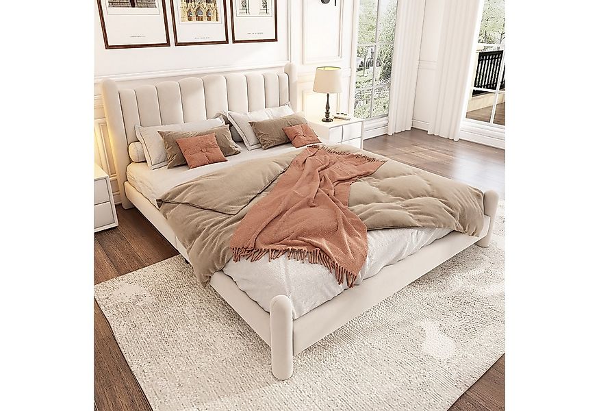 HAUSS SPOLE Polsterbett 180x200cm mit fächerförmigem Kopfteil, Stützbeine,S günstig online kaufen