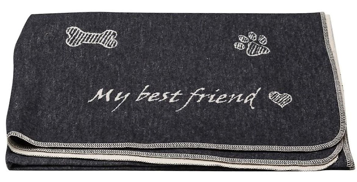 DAVID FUSSENEGGER Tierdecke Hundedecke 'my best friend/Knochen allover' günstig online kaufen