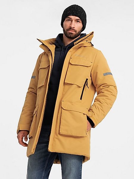 OMBRE Winterjacke Isolierte lange Jacke für Männer mit reflektierenden Elem günstig online kaufen