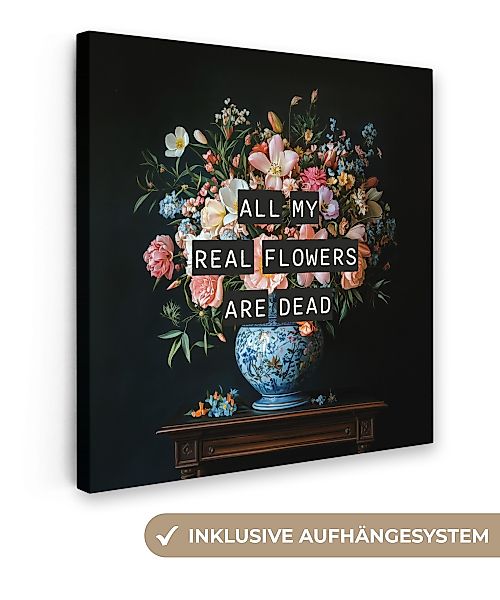 OneMillionCanvasses® Leinwandbild Blumen - Kunst - günstig online kaufen